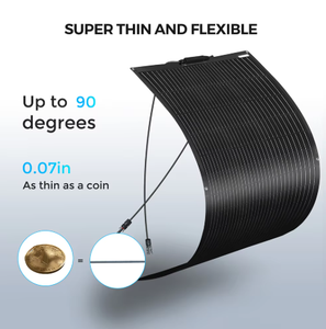Panel Solar Flexible Mono ETFE o CPC de Alta Calidad de Fábrica, Económico, 30W 50W 100W 150W 200W, Módulo Solar Fotovoltaico Flexible para Techo o Barco - Product Image 3
