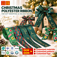 NOUVEAU Ruban de Noël OEM ODM LOGO personnalisé Ruban décoratif pour boîte à bijoux Décorations de Noël pour boîtes