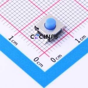 TS-1158B-C-C-BL Tactile Switch SMD-4P,6.2x6.2mm Switch Single Pole Single Throw Round Button 2.6N Vertical Mount - Product Image 1