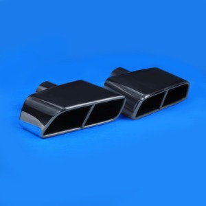 304 Roestvrijstalen Dubbele Uitlaat Auto Uitlaattip Gepolijst Chroom Quad Look Achteruitlaat Eindpijp Accessoire - Product Image 1