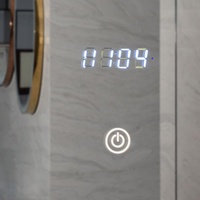 Miroir LED moderne certifié ETL avec éclairage intégré et indice de protection IP44 pour chambre d'hôtel et appartement - Qualité commerciale personnalisable