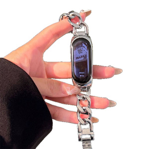 Correa Compatible con <span class=keywords><strong>Xiaomi</strong></span> <span class=keywords><strong>Mi</strong></span> <span class=keywords><strong>Band</strong></span> 10, Correa de Metal 8nfc <span class=keywords><strong>para</strong></span> <span class=keywords><strong>Xiaomi</strong></span> <span class=keywords><strong>Mi</strong></span> <span class=keywords><strong>Band</strong></span> 9, Cadena de Mezclilla de Una Sola Hilera, Pulsera <span class=keywords><strong>para</strong></span> <span class=keywords><strong>Xiaomi</strong></span> 8/9Pro - Product Image 5