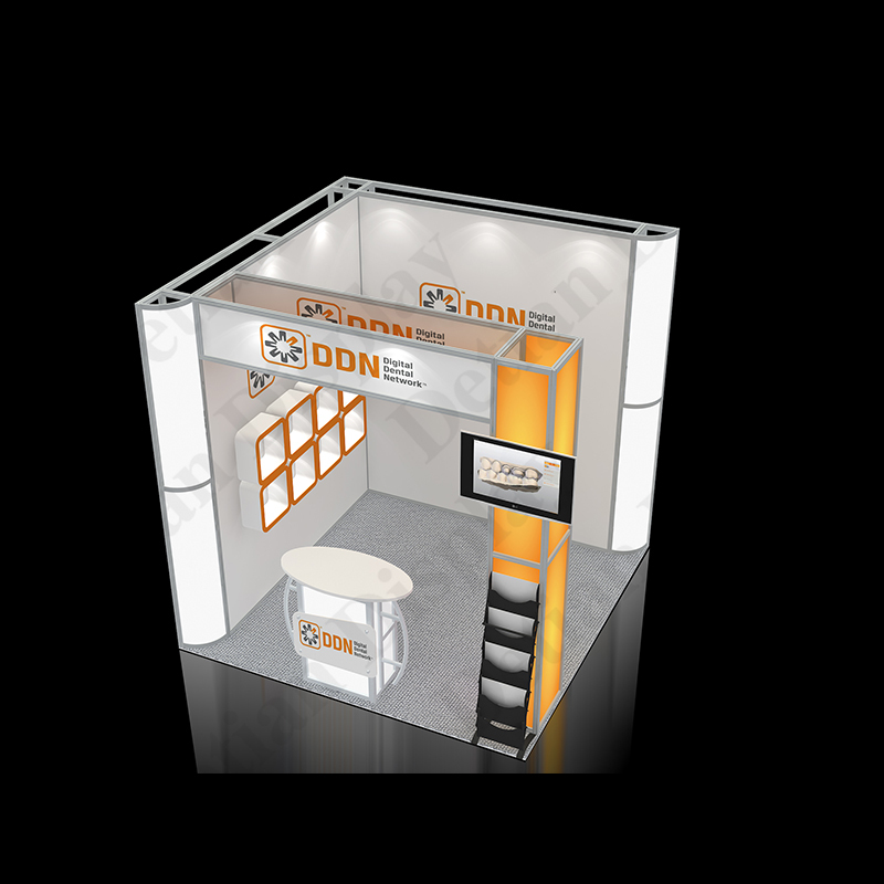 Портативный tradeshow будки ярко цветной внешний вид мода выставочный стенд отображает красивый внешний вид