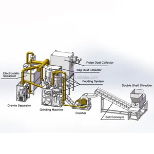 2022 جديد نموذج الثمينة آلة إعادة تدوير المعادن الخردة المعدنية PCB اللوحة الذهب الانتعاش مصنع E النفايات إعادة تدوير