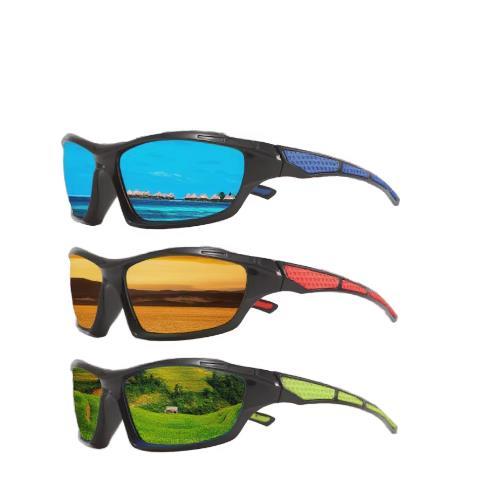 2025 Trendy Cost-effective Outdoor Bicycle One Piece Lens Driving Running UV400 Polarized Lens Windproof PC Sport Sunglasses