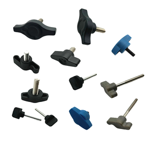 Sekrup tangan kenop bintang plastik hitam kustom M3 M4 M5 M6 kancing berulir untuk pegangan furnitur dapur - Product Image 2