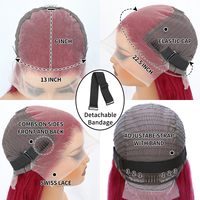 Perruque bordeaux en cheveux humains 99J, Lace Front HD 13x6, cheveux brésiliens vierges rouges lisses, sans colle, pré-épilée, pour femmes noires