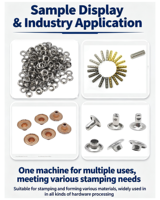 Machines automatiques à grande vitesse pour la fabrication d'œillets et de boutons avec presse à clips pour la production de boutons métalliques pour vêtements et chaussures