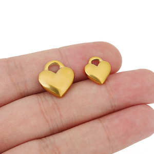 Stainless Steel Heart Pendant Gold Plated For <b>Bracelet</b> Making DIY Jewelry Accessories WLL35 - Product Image 4
