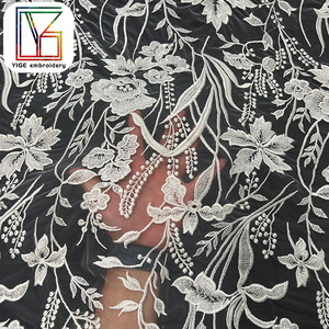 Thiết Kế Mới Hoa Thêu Với <span class=keywords><strong>Sequins</strong></span> Lưới Ren Vải Sang Trọng Bridal Đính Sequin Net Tulle Ren Vải Cho Váy Cưới - Product Image 2