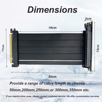 Câble d'extension de carte graphique 32 Gbps PCIe 4.0 X16, adaptateur flexible à 90 degrés inversé simple, boîtier compact ITX, noyau en cuivre pour PC