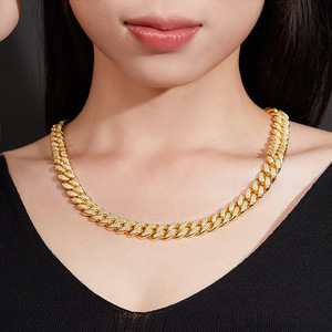 สร้อยคิวบันเงินแท้ 925 หนา 12 มม. ประดับเพชรโมอิสซาไนต์สี <span class=keywords><strong>D</strong></span> ระดับความสะอาด VVS1 สไตล์ฮิปฮอปเท่ๆ สร้อยแฟชั่นสำหรับผู้ชายและผู้หญิง - Product Image 2