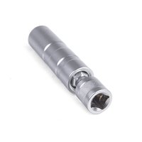 Prise de bougie magnétique 14Mm/16MM Outil de retrait de prise de bougie d'allumage 12 points Entraînement 3/8 "X 4" Longueur totale