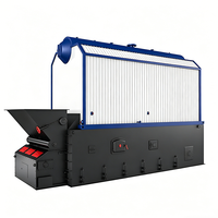 5 Ton 24 bar 4Ton/Jam Boiler Arang Batu Bakar Rantai Grate Limbah Kayu Tempurung Kelapa PLC Pabrik Tekstil Pabrik Kertas Pengolahan Industri