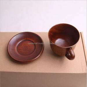 Taza de madera hecha a mano para beber té, café, sopa, hogar, hotel y restaurante - Product Image 5