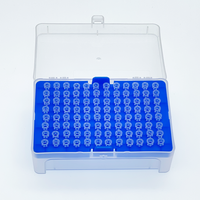Embouts de pipette de laboratoire stériles 200ul 96 Wells Rack Pipettes en polypropylène de type Gilson pour volume 10ul-1000ul