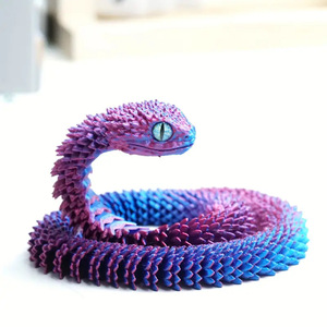 Modelo <span class=keywords><strong>de</strong></span> <span class=keywords><strong>Serpiente</strong></span> <span class=keywords><strong>de</strong></span> Simulación Animal, Artesanía <span class=keywords><strong>de</strong></span> Plástico Impresa en 3D, Novedad, Múltiples Articulaciones Flexibles y Móviles, Gran Venta - Product Image 4