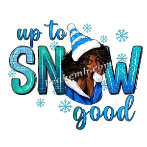 Low MOQ Up To Snow Good Heat Transfer Sticker for t-shirt Cheap Sticker Wholesales Afro Girl Custom Logo Screen Printing
