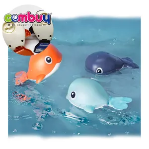 Baby wind whale bathing electric water colorful combuy plastic duck wind up swimming whale toy abs en71 12 month
