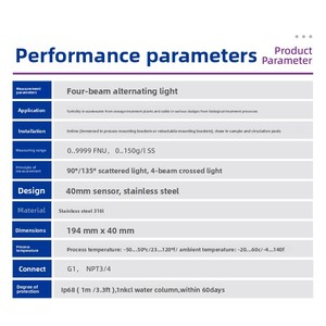 Analyseur de turbidité E+H/Endress+Hauser CUS51D 0-4000FNU 0-300g/L Câble de 7 m Fabriqué en Chine - Product Image 5