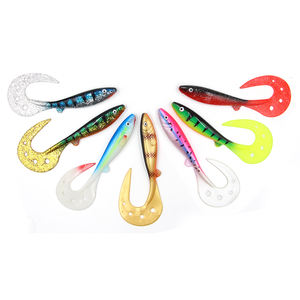 Selco SGSL-1068 PVC Shad Swimbait Appâts souples artificiels pour maquereau brochet Stream Position Leurre de pêche Réaliste Mulet Tails - Product Image 3