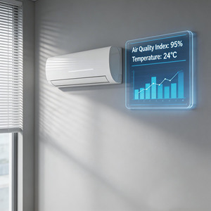 Unité de ventilation à haute performance murale de qualité commerciale avec 4 rangées de serpentin pour hôtels et appartements à grande capacité - Product Image 5