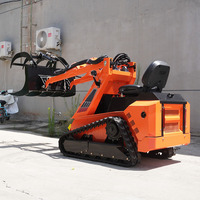 Mini-chargeuse compacte diesel chinoise avec moteur et pompe, capacité de 300 kg, équipement de construction robuste et compact