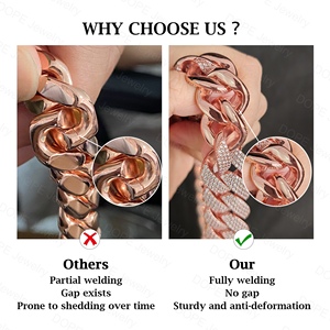 <strong>USA</strong> Stock 16mm 20mm 22mm Moissanite Chain Iced Out <strong>Jewelry</strong> 925 Silver Necklace Hip Hop VVS Moissanite Cuban Chain - Product Image 5