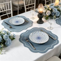 Ensemble de sets de table en PVC tissé résistant à la chaleur et antidérapant, lavable, durable, pour usage domestique, personnalisable