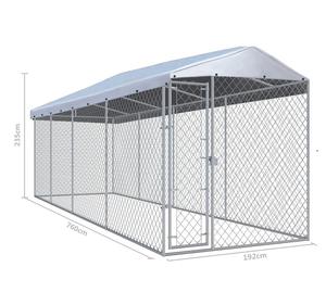 กรงกรง6FT/คอกสุนัขแบบโซ่เหล็กขนาดใหญ่10 'สำหรับสัตว์เลี้ยงกรงสัตว์เลี้ยงทำจากโลหะ - Product Image 2