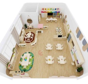 Ensemble de meubles de garderie Eibele à prix abordable, ensemble de meubles de maternelle en bois, design de salle de classe pour enfants - Product Image 4