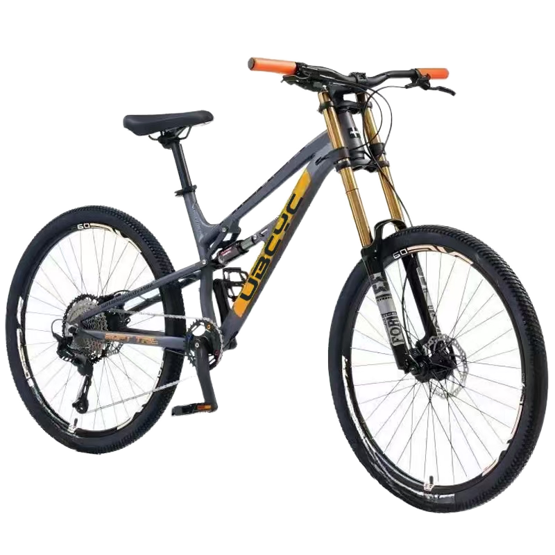 Bicicleta de montaña gris claro