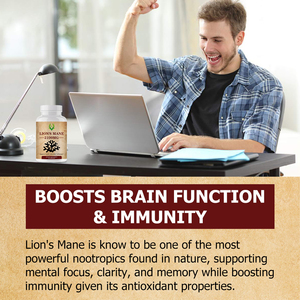 Small MOQ Natural Lion's Mane Capsules 2100mg Boost Focus Mushroom Capsules with Black Pepper Extract Support Brain Health - Product Image 5