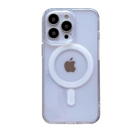 Coque transparente magnétique antichoc en TPU et acrylique pour iPhone 17 Pro Max