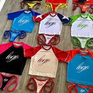 <span class=keywords><strong>Bikini</strong></span> de Tiras de Alta Calidad para Mujer con Espalda Descubierta para la Playa y Estampado Personalizado de 2 Piezas - Product Image 6