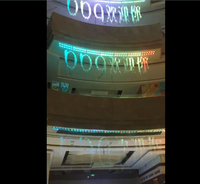 Mur d'eau numérique en acier inoxydable 304 avec graphismes musicaux dansants, cascade, contrôle PLC/DMX512, taille personnalisée, respectueux de l'environnement