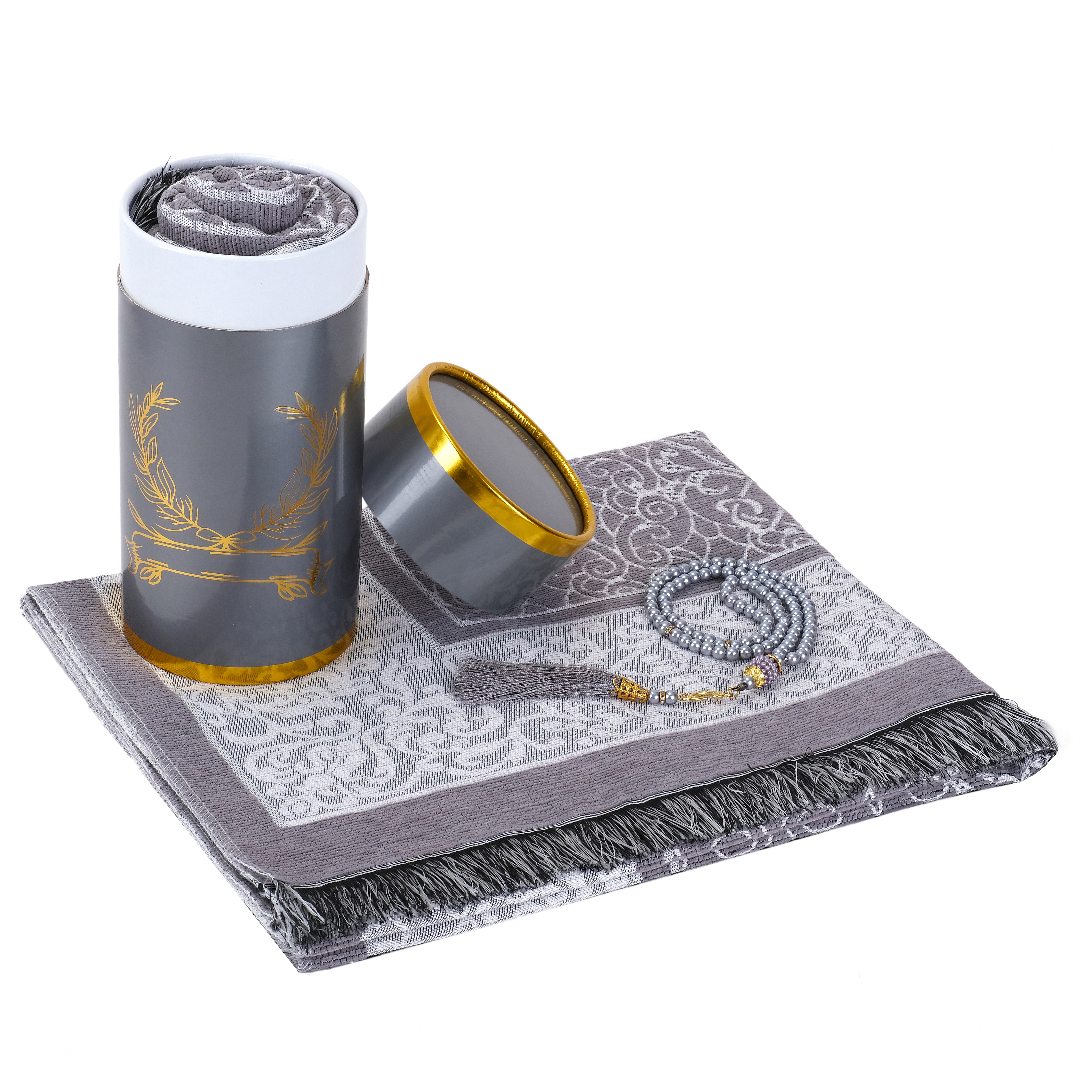 Islamic Gift Set Including Janamaz Sajadah Portable Prayer Carpet