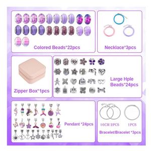 Wholesale Bulk 76pcs Bracelet Charms Supplies <b>DIY</b> Jewelry <b>Kit</b> with Stainless Steel Beads and Fashion Accessories Free Shipping - Product Image 5