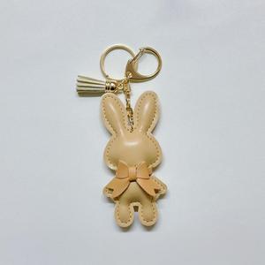 Cute <b>Easter</b> Bunny Leather Keychain <b>Bag</b> Charm Soft Rabbit Pendant Phone Strap Car Accessory Gift for Women and Girls - Product Image 4