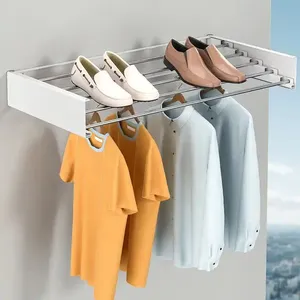 Salvaspazio per vestiti Hange ganci a muro pieghevoli <span class=keywords><strong>da</strong></span> <span class=keywords><strong>parete</strong></span> stendino a <span class=keywords><strong>parete</strong></span> mensola per lavanderia - Product Image 3