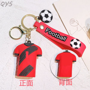 Llavero Personalizado QYS de PVC 3D con Diseño de Jugador de Fútbol, Anillo de Goma con Camiseta Deportiva de Dibujos Animados, Recuerdo, Regalo - Product Image 2