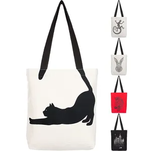 Kişiselleştirilmiş olmayan dokuma beyaz katlanır sepet alışveriş çantası pamuk kanvas hediye alışveriş çantaları logolar