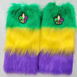 Nouveauté Bottes chauffe-jambes personnalisées pour femmes Mardi Gras avec paillettes Couvre-jambes pour carnaval Cosplay Décoration de fête Bonne qualité - Product Image 1