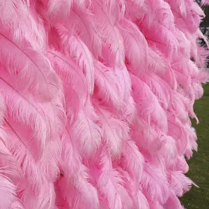 Panneau mural HLC 3D en plumes d'autruche artificielles, noir et rose clair, <span class=keywords><strong>pour</strong></span> mariée gothique et centres commerciaux de mariage - Product Image 5