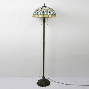 LongHuiJing lampada da terra in stile Tiffany reale 63 pollici lampada da terra in vetro colorato alto lampade da terra glicine - Product Image 2