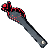 BLQ OEM Pagaies de fessée SM en forme de cœur, taille réglable, fouet de bondage BDSM, en cuir PU imperméable noir, certifiées CE ROHS, pour adultes