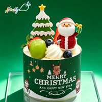 Decoraciones Comestibles para Pasteles Navideños en 3D Hechas a Mano con Diseño Personalizado al por Mayor, Figuras de Azúcar de Santa Claus
