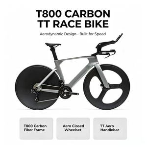 Vélo de contre-la-montre de qualité supérieure TT, cadre et fourche en carbone T800, groupe sans fil 24 vitesses, roues en carbone fermées 700C, vélo de course sur route - Product Image 1