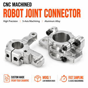 ข้อต่อหุ่นยนต์และบล็อกหมุนที่ผลิตด้วยเครื่อง CNC ความแม่นยำสูง ค่าความคลาดเคลื่อน ±0.005 มม. ระบบ 5 แกน CNC แบบ OEM - Product Image 1