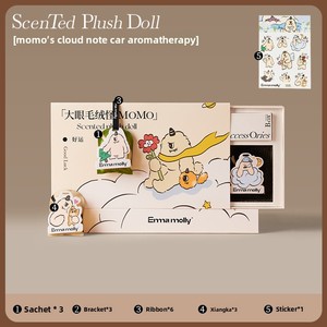 Emma Molly <span class=keywords><strong>Momo</strong></span> Cloud Sticky Notes Désodorisant de voiture en sachet parfumé sans alcool en papier, parfum longue durée - Product Image 6